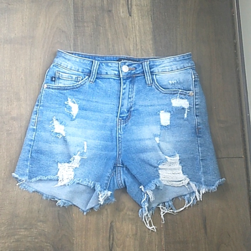 JUDY BLUE SPANDEX BLEND HIGH RISE JEAN SHORTS WOMANS S